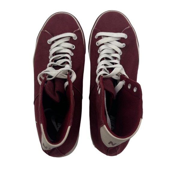 Nike Burgundy Player High Top Sneakers Size 9 Men’s - Picture 4 of 9